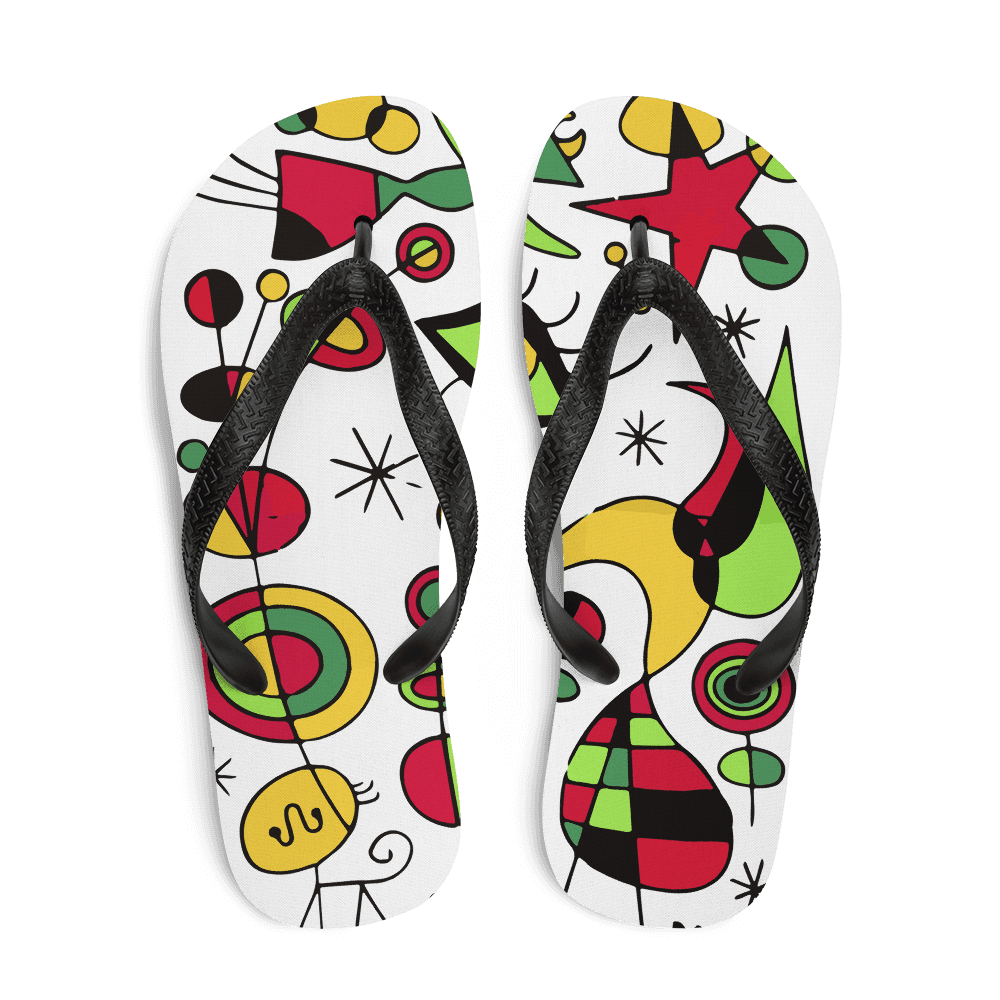 Joan Miró “Colorful Fish” Flip-Flops