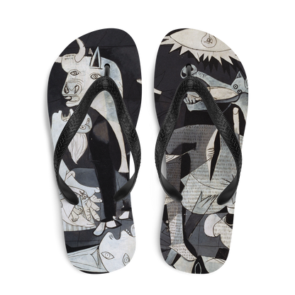 Pablo Picasso Guernica 1937 Artwork Flip-Flops-0