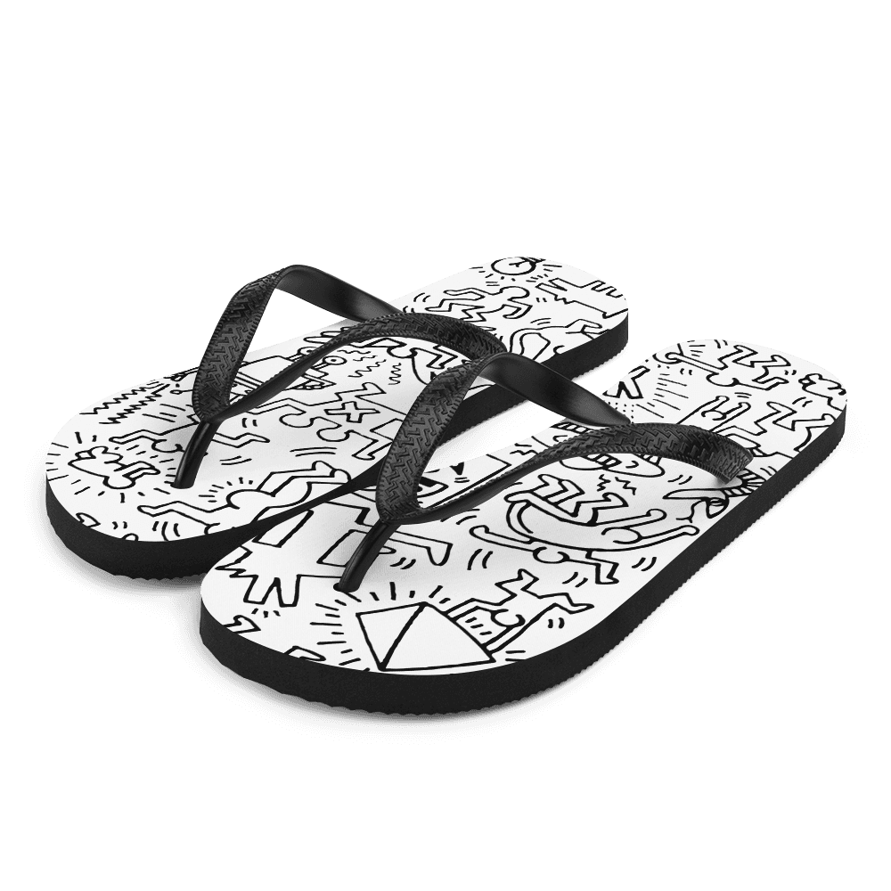 Panel Pattern Street Art Flip-Flops