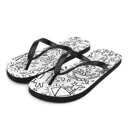 Panel Pattern Street Art Flip-Flops