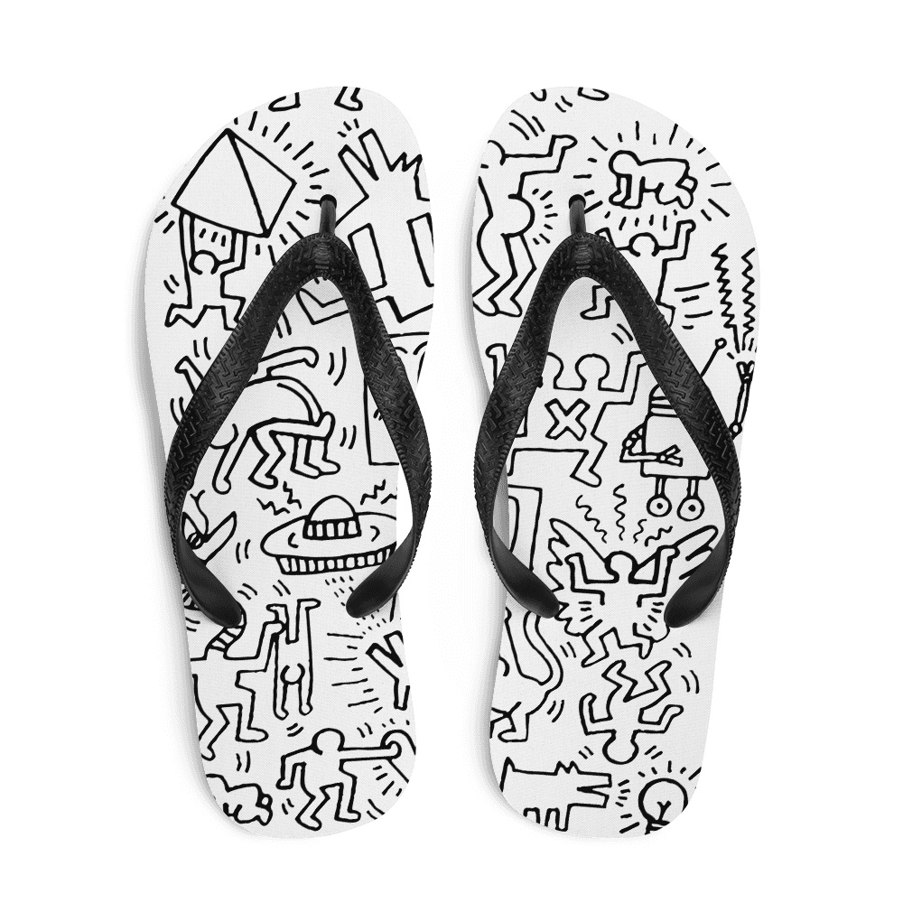 Panel Pattern Street Art Flip-Flops